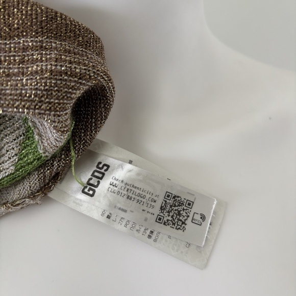 GCDS Printed Logo Cropped Sweater Long Sleeve Sz Medium 100% Authentic❤️ - Picture 5 of 12